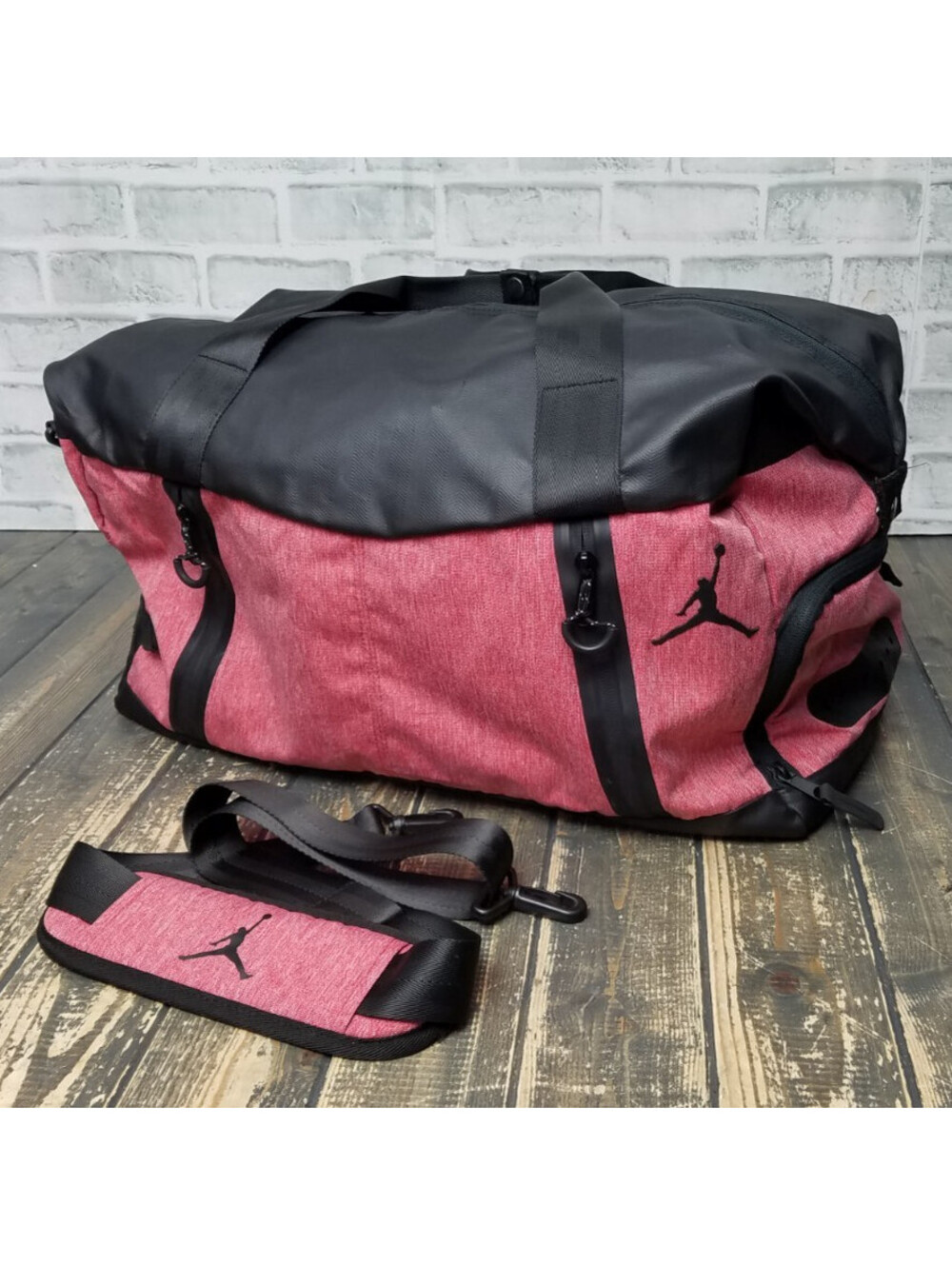 Nike Jordan Airborne Weekender Duffle Bag - One Size Gym Red Heather